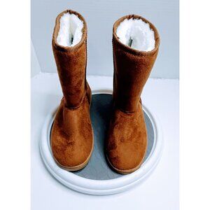 Brown Dawgs Womens Faux Suede & Fur Lined Winter Boots